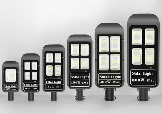 300W 250x75x640mm Solar Powered Streetlights Battery 30AH 3.2V 150w