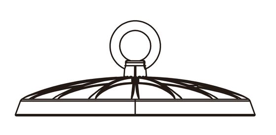 150W 110LM/W UFO LED High Bay Light Die Cast Aluminum 8KV Surge Protection 100w